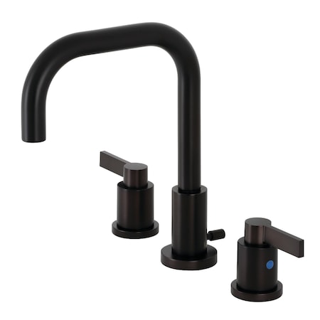 Kingston Brass FSC8935NDL NuvoFusion Widespread Bathroom Faucet W/ Brass Pop-Up, Brnz FSC8935NDL